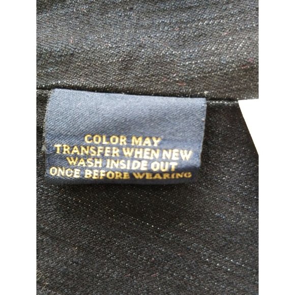 A-Line Dark Wash Belted Denim Blazer Jacket Women's Size Small - Picture 12 of 12